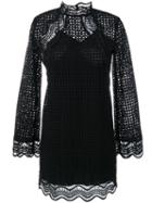 Iro - Embroidered Dress - Women - Cotton/viscose - 36, Black, Cotton/viscose