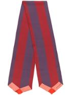 Bottega Veneta Striped Silk Scarf - Red