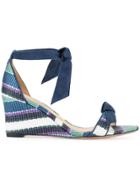 Alexandre Birman Striped Wedge Sandals - Blue
