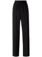 Jil Sander Drawstring Trousers, Women's, Size: 34, Black, Cotton/acetate/viscose