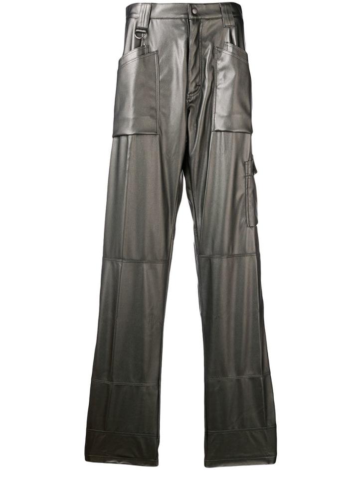 Gmbh Straight Loose-fit Trousers - Silver
