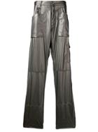 Gmbh Straight Loose-fit Trousers - Silver