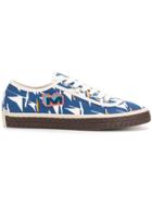 Marni Printed Lace-up Sneakers - Blue
