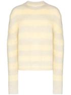 Jil Sander Fluffy Striped Sweater - Yellow