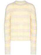 Jil Sander Fluffy Striped Sweater - Yellow