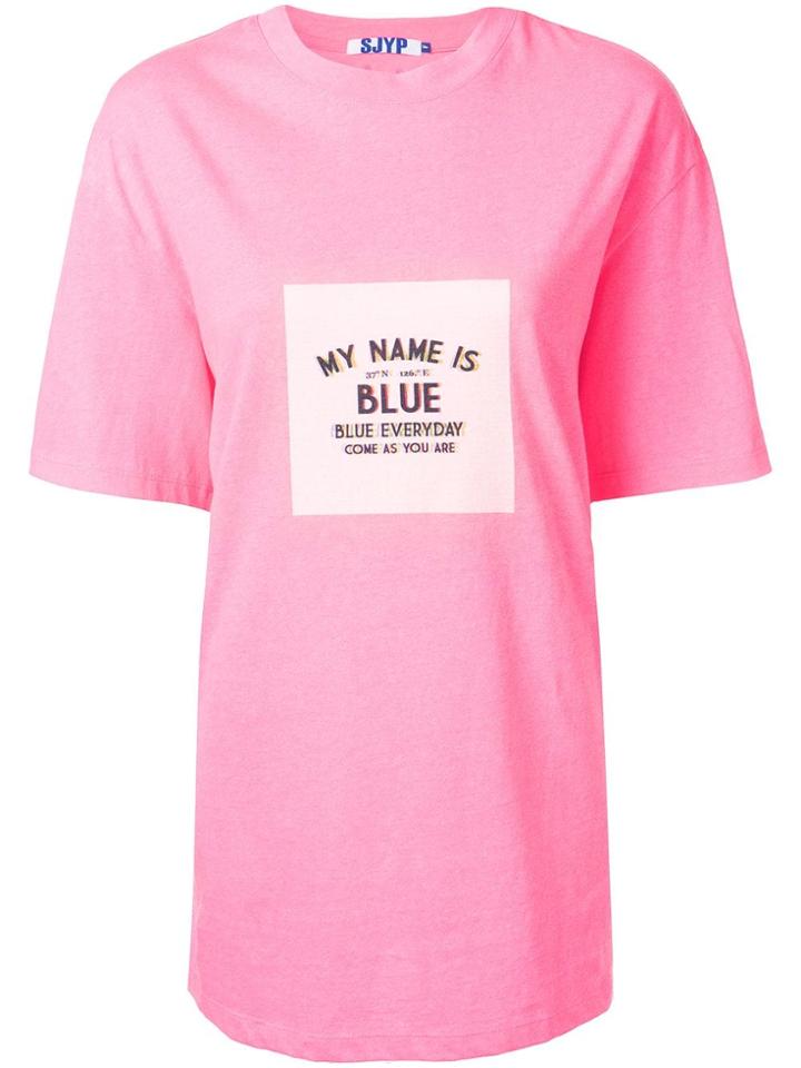 Sjyp Neon Graphic T-shirt - Pink