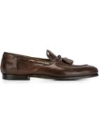 Silvano Sassetti Tassel Detail Loafers, Men's, Size: 7.5, Brown, Calf Leather