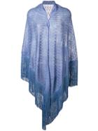 Missoni Knitted Poncho - Blue