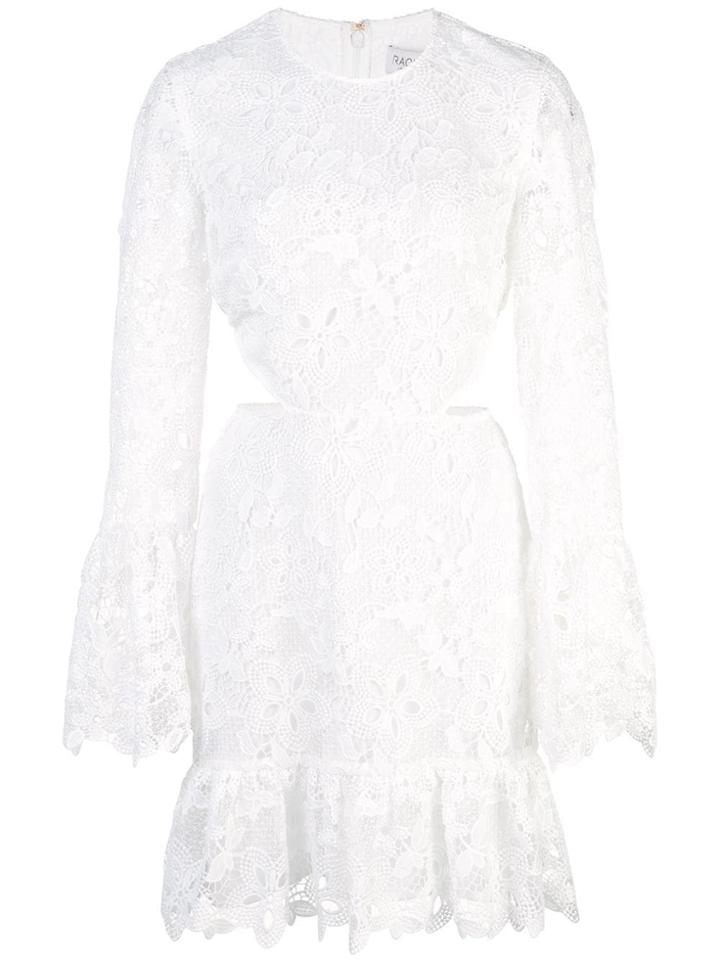 Rachel Zoe Lace Peplum Hem Mini Dress - White