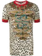 Roberto Cavalli - Leopard Paisley Print T-shirt - Men - Cotton - M, Nude/neutrals, Cotton