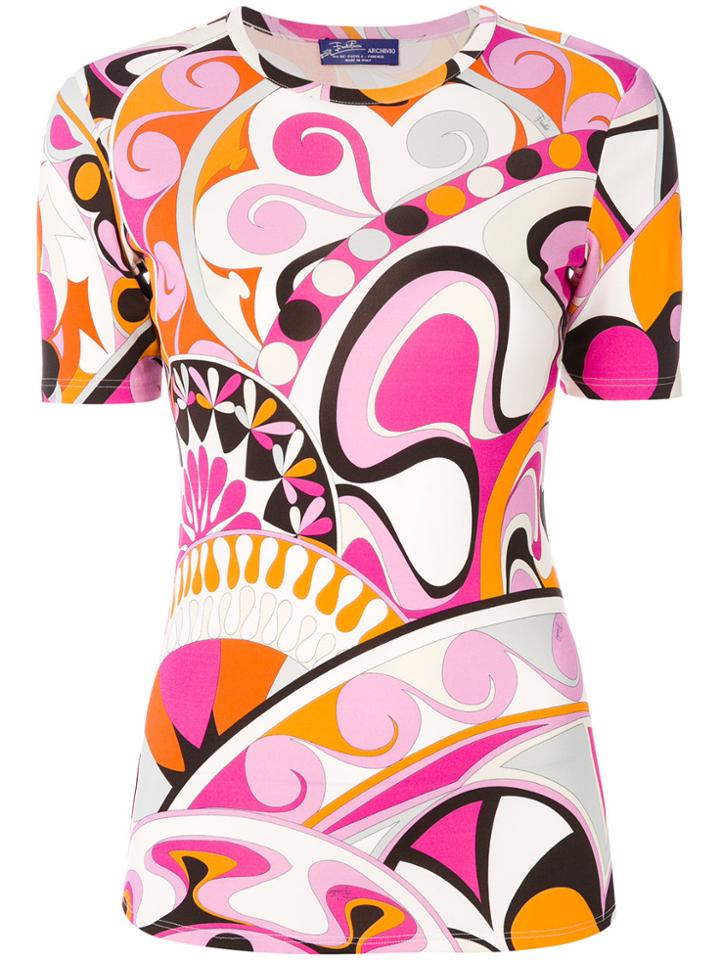 Emilio Pucci Printed Crew-neck T-shirt - Multicolour