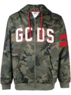 Gcds Camouflage Logo Hooded Jacket