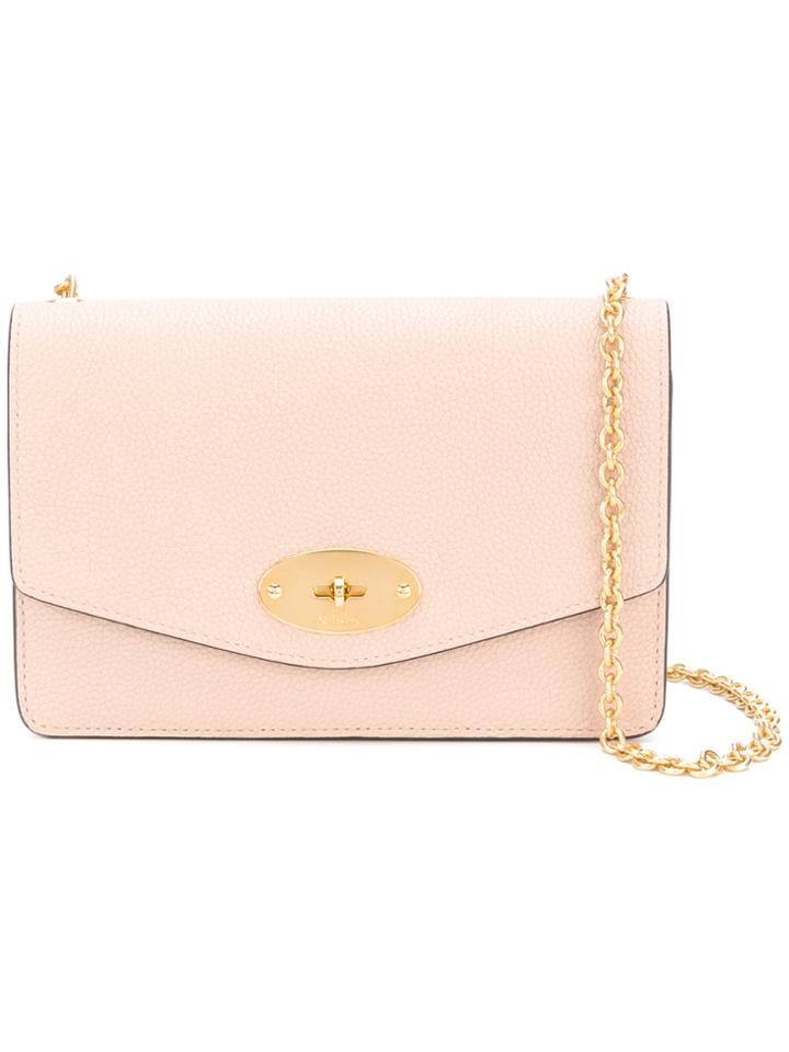 Mulberry Flip Lock Crossbody Bag - Pink & Purple