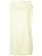 Issey Miyake - Snap Pleat Dress - Women - Polyester - 3, Yellow/orange, Polyester