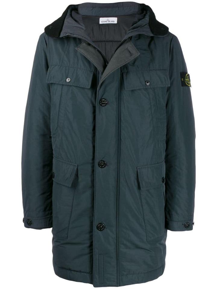 Stone Island Padded Pockets Coat - Green