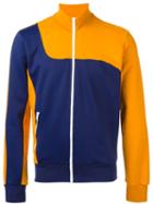 Maison Margiela Bi-colour Zipped Sweatshirt, Men's, Size: 46, Blue, Cotton/polyamide