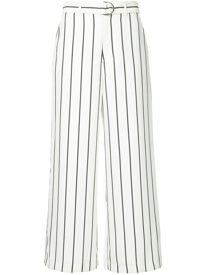 Guild Prime Belted Striped Trousers - White