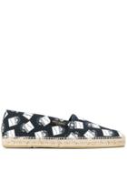 Saint Laurent Vinyl Printed Espadrilles - Black