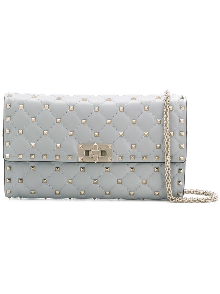 Valentino Valentino Garavani Rockstud Spike Shoulder Bag, Women's, Grey, Leather/metal (other)