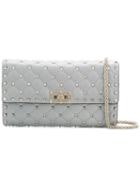 Valentino Valentino Garavani Rockstud Spike Shoulder Bag, Women's, Grey, Leather/metal (other)
