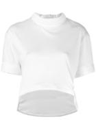 Haus By Ggdb Shortsleeved Cropped T-shirt, Women's, Size: Small, White, Lyocell/cotton/polyester