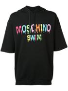 Moschino Short Sleeve Logo Hoodie, Men's, Size: Large, Black, Cotton