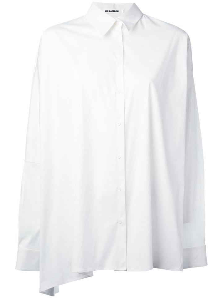 Jil Sander - Longsleeve Shirt - Women - Cotton/polyamide/spandex/elastane - 34, White, Cotton/polyamide/spandex/elastane