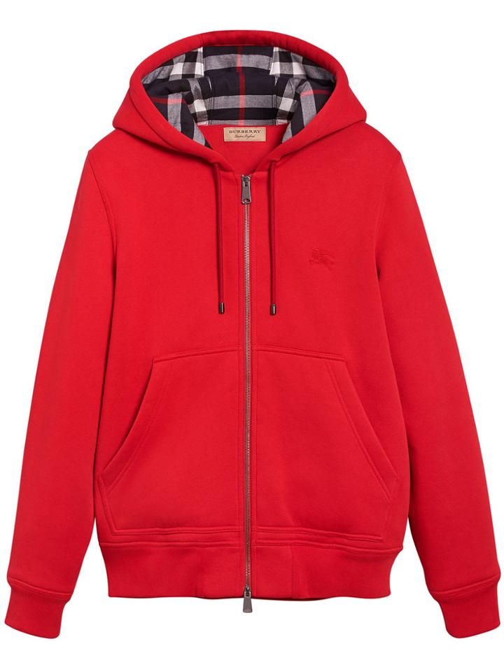 Burberry Jersey Hoody - Red
