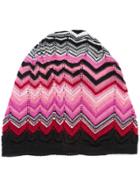 Missoni Patterned Knit Beanie - Pink & Purple