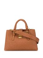 Bottega Veneta Small Roma Tote Bag - Brown