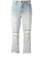 Alexander Wang Distressed Cropped Jeans - Blue