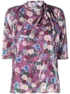 Erdem Floral Sequined Top - Purple