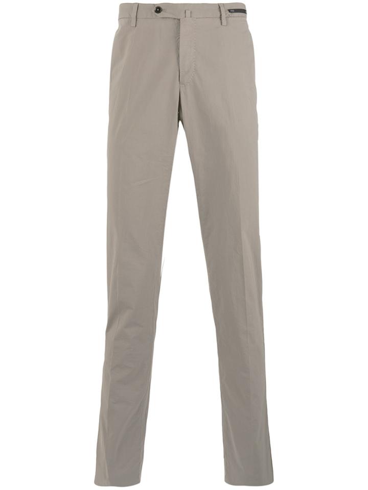Pt01 Straight-cut Chinos - Brown