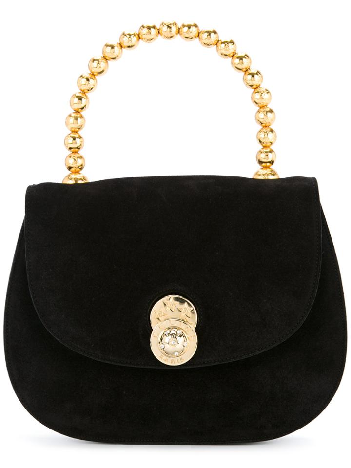 Céline Vintage Star Logo Plate Handbag - Black