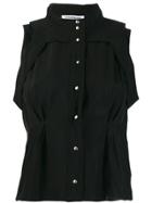 Courrèges Sleeveless Button Down Shirt - Black