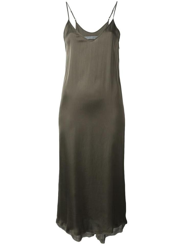 Raquel Allegra Midi Slip Dress, Women's, Size: 1, Green, Cotton/viscose
