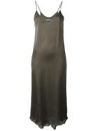 Raquel Allegra Midi Slip Dress, Women's, Size: 1, Green, Cotton/viscose