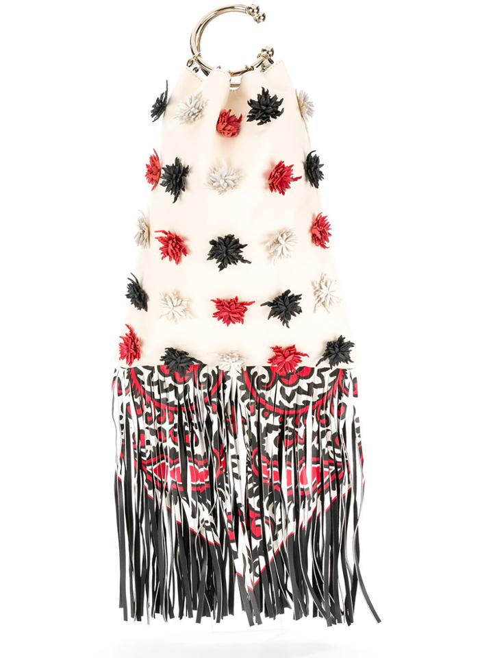 Red Valentino Fringed Pom Pom Tote - Nude & Neutrals