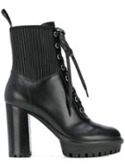 Gianvito Rossi Lace Up Ankle Boots - Black