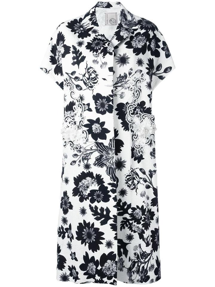 Antonio Marras Short Sleeve Coat, Women's, Size: 40, White, Cotton/viscose/glass