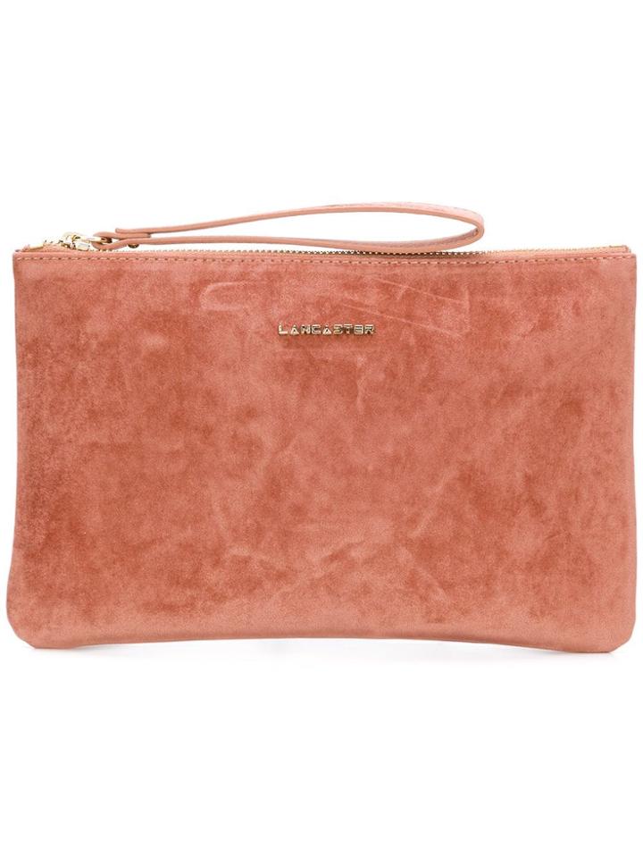 Lancaster Zipped Clutch - Pink & Purple