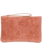 Lancaster Zipped Clutch - Pink & Purple