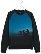 Finger In The Nose 'hank' Motorcycle Print Sweatshirt
