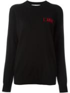 Givenchy Love Embroidered Sweater, Women's, Size: Small, Black, Cashmere