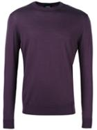Ermenegildo Zegna Lightweight Knitted Sweater, Men's, Size: 52, Pink/purple, Wool
