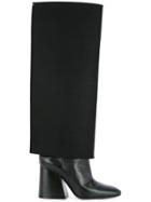 Maison Margiela Trompe L'oeil Knee High Boots - Black
