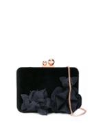 Sophia Webster Flower Applique Clutch - Black
