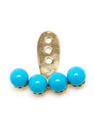 Yvonne Leon 18kt Yellow Gold And Turquoise Lobe Earring
