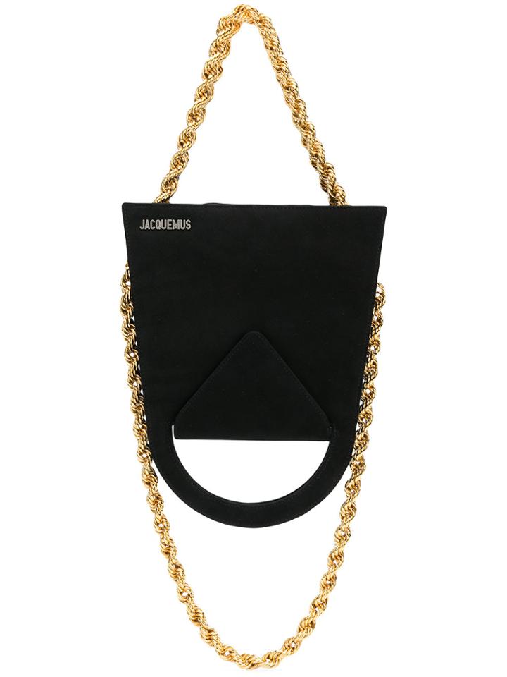 Jacquemus Chain-embellished Tote - Black