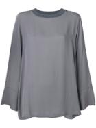 Fabiana Filippi Knit Collar Blouse - Grey